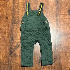Tommy Bahama Kids Hunter Green Quilted Overalls